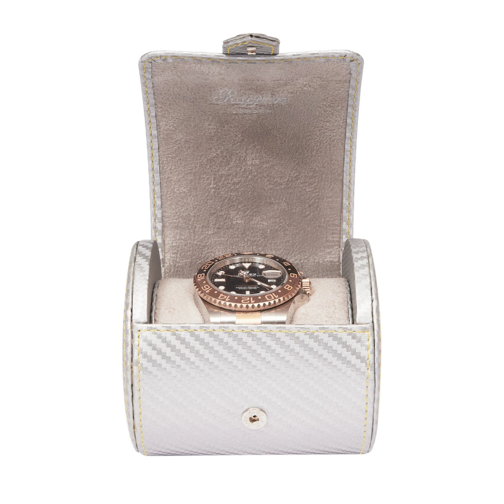 Carbon Single Watch Roll - Silver - Image 3